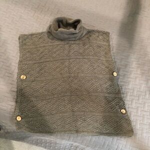 Oversized Tunic Cowl Neck Sweater Grey